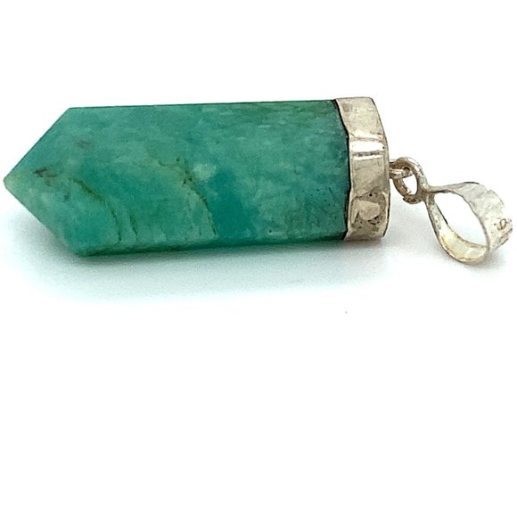 Amazonite 32.50ct Solid Sterling Silver Pendant - Picture 6 of 7